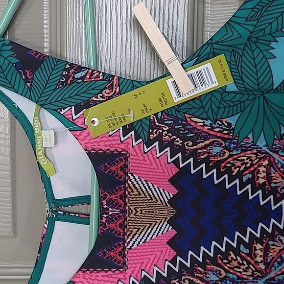 NWT Gianni Bini floral globe trotter boho bodycon midi halter dress size medium - Picture 4 of 9